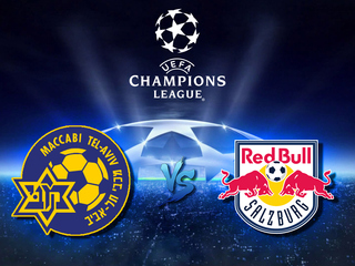 Лига чемпионов. Раунд плей-офф. 1-й матч. Маккаби (Тель-Авив, Израиль) - Зальцбург (Австрия). 1-й матч