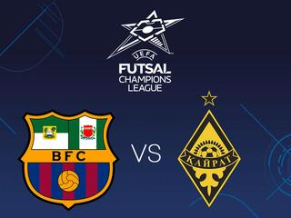 Мини-футбол. Лига чемпионов. Финал восьми. 1/2 финала. "Барселона" (Испания) - "Кайрат" (Казахстан). Трансляция из Хорватии