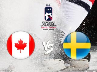 Хоккей. Чемпионат мира среди юниоров (U-18). 1/2 финала. Канада - Швеция. Трансляция из США