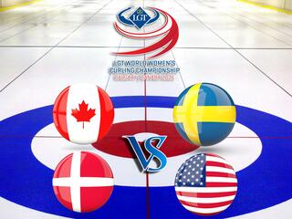 Кёрлинг. Чемпионат мира. Женщины. Плей-офф. Канада - Швеция, Дания - США. Трансляция из Канады