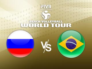 Пляжный волейбол. Этап Мирового тура FIVB 2021. Четвертьфинал. Мужчины. Россия - Бразилия