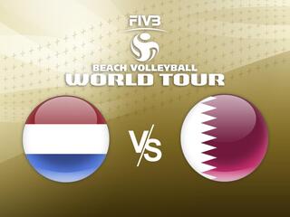 Пляжный волейбол. Этап Мирового тура FIVB. Полуфинал. Мужчины. Нидерланды - Катар