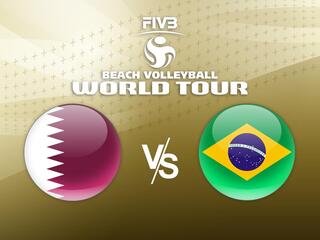 Пляжный волейбол. Этап Мирового тура FIVB 2021. Четвертьфинал. Мужчины. Катар - Бразилия