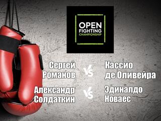 Смешанные единоборства. Open FC 7. Сергей Романов - Кассио де Оливейра. Александр Солдаткин - Эдиналдо Новаес. Трансляция из Санкт-Петербурга