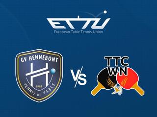 Настольный теннис. Второй групповой турнир Лиги чемпионов 21/22. Группа В. Хеннебонт (Франция) - Виннер (Австрия)