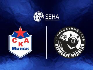 Гандбол. SEHA-Газпром Лига. "СКА Минск" (Белоруссия) - "Пермские медведи" (Россия)
