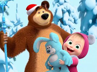 Маша поздравляет с Новым Годом и Рождеством