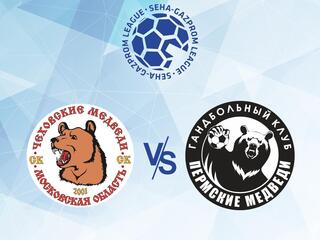 Гандбол. SEHA - Gazprom League. Четвертьфинал. Чеховские Медведи - Пермские Медведи