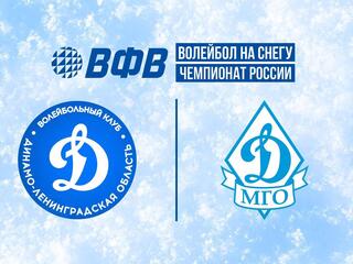 Волейбол на снегу. Этап Чемпионата России 2025. Одинцово. Женщины. Матч за 3-е место. Динамо (Санкт-Петербург) - Динамо-Водный стадион (Москва)